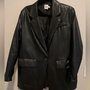 Princess Polly Faux Black Leather Jacket